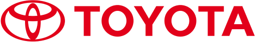 Logo of Toyota in red color